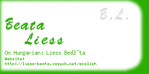 beata liess business card